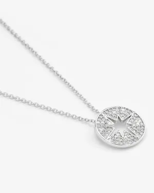 Iced Starburst Coin Necklace