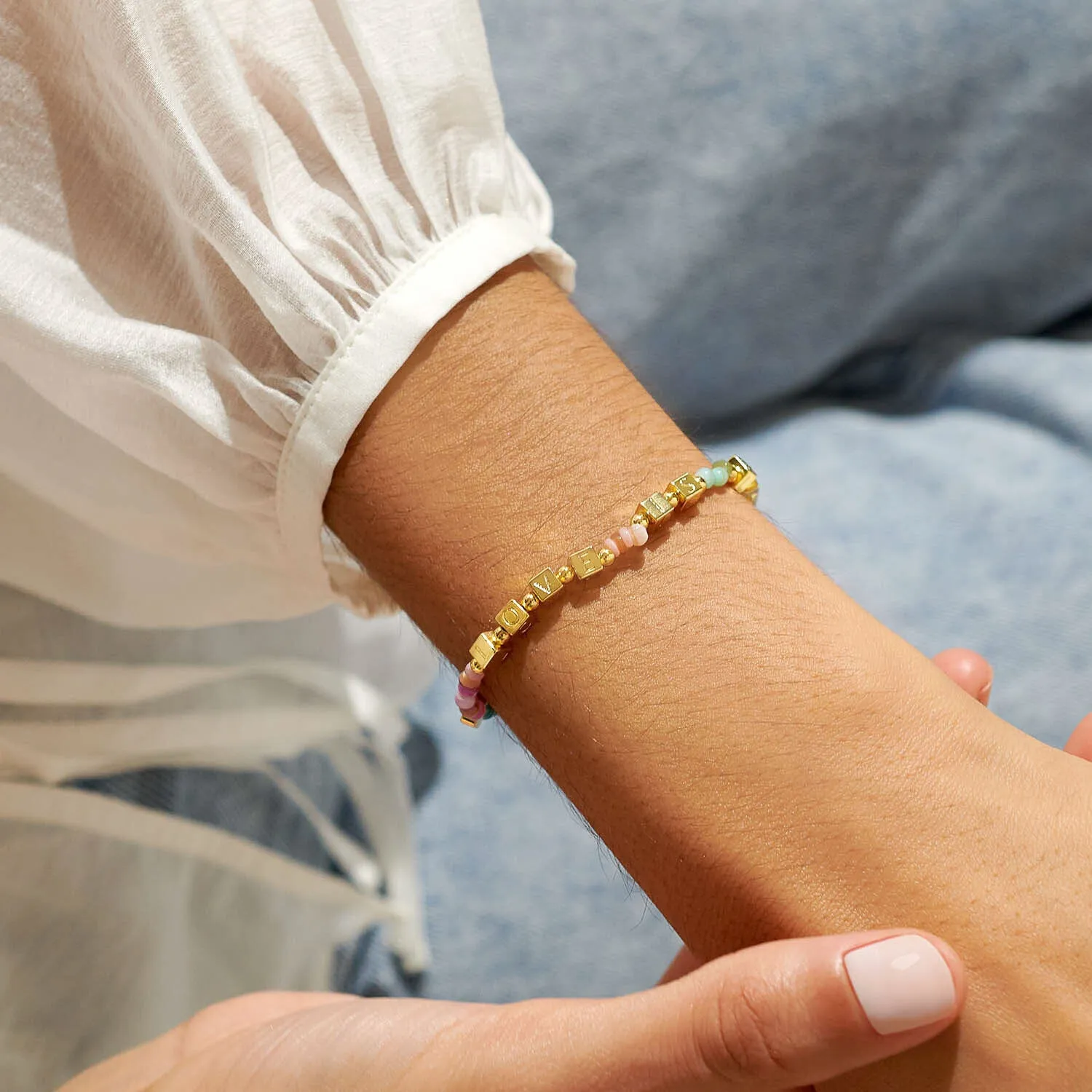 Joma Jewellery Gold Plated Happy Little Moments 'Love Is Love' Bracelet