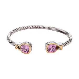 Kinsley Pink CZ Cuff Bracelet