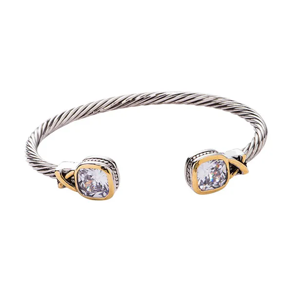 Kinsley Pink CZ Cuff Bracelet