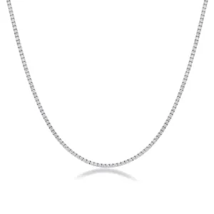 Lab Grown Diamond Tennis Necklace (5.00ct.) 2.00mm 4-Prongs Setting in 14K Gold