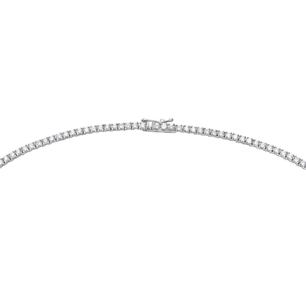 Lab Grown Diamond Tennis Necklace (5.00ct.) 2.00mm 4-Prongs Setting in 14K Gold