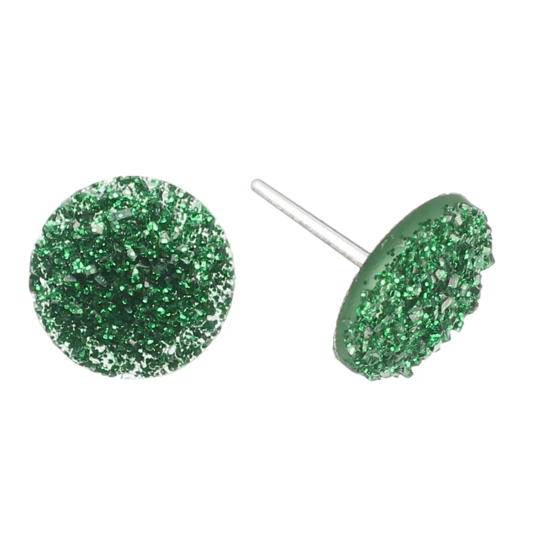 Large Faux Druzy Studs Hypoallergenic Earrings for Sensitive Ears Made with Plastic Posts