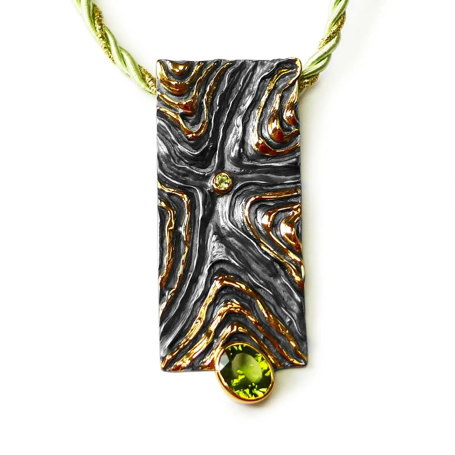 Lava Flow Sterling Silver Pendant