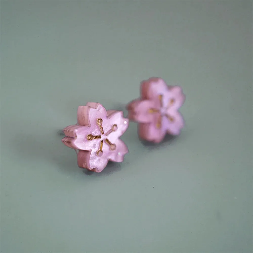 Lost Kiwi Designs : Mini Sakura Studs