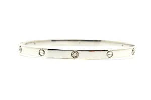 Love Half Diamond Bracelet 14K White Gold Ad No. 2255