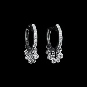 #LVNA2024 | Round Station Dangle Hoop Diamond Earrings 14kt