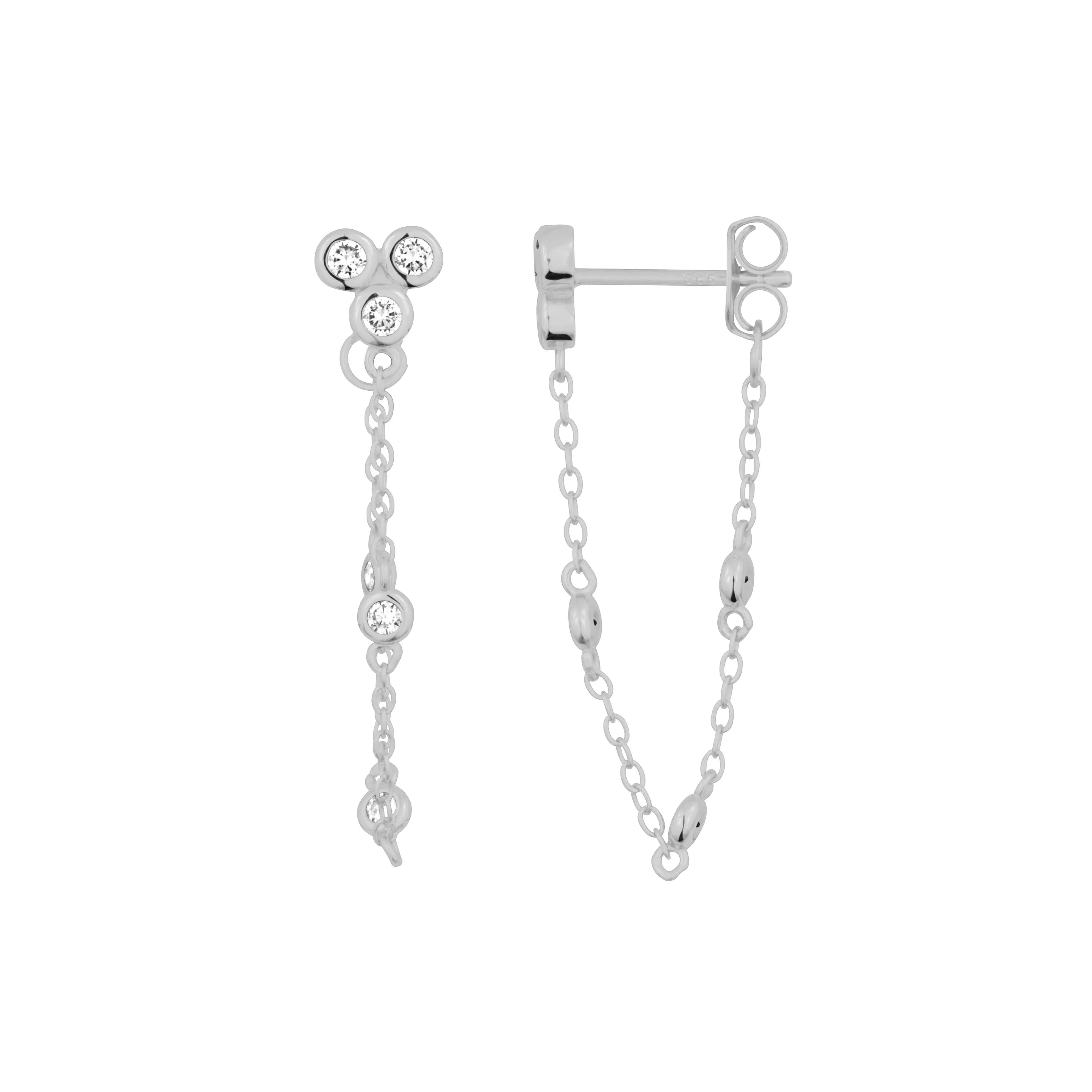 MARLOWE CHAIN STUDS SILVER