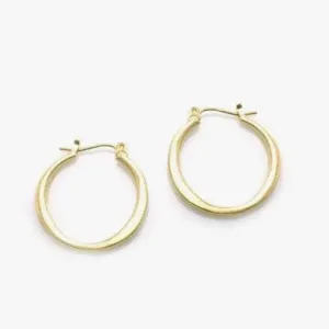 Medium Round Hoop Earrings- Vermeil