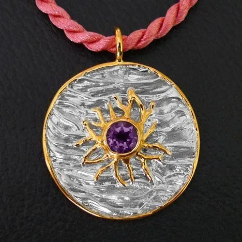 Medusa Shield Sterling Silver Pendant