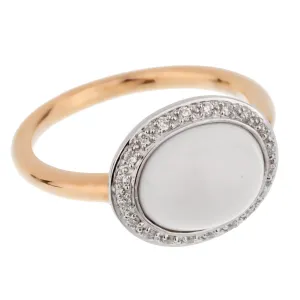 Mimi Milano Agate Diamond Rose Gold Ring