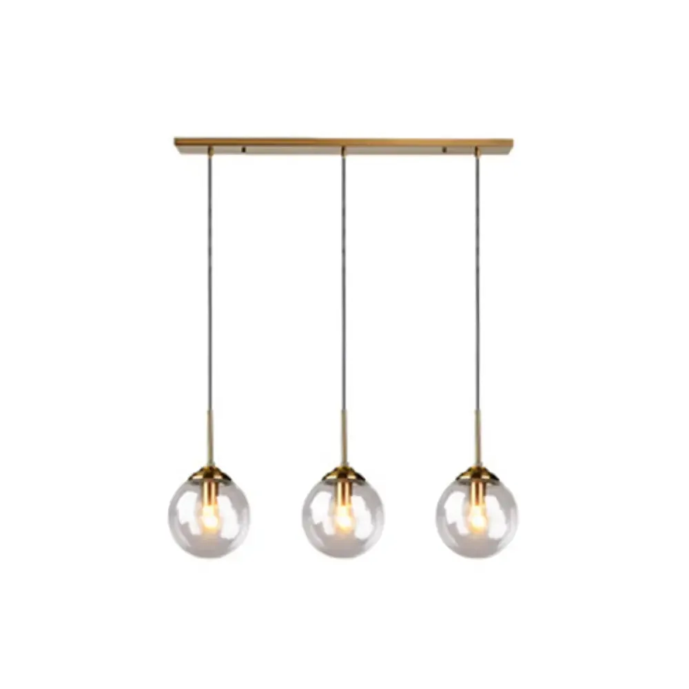 Minimalist Glass Sphere Pendant Light Fixture for Modern Indoor Ceiling Lighting