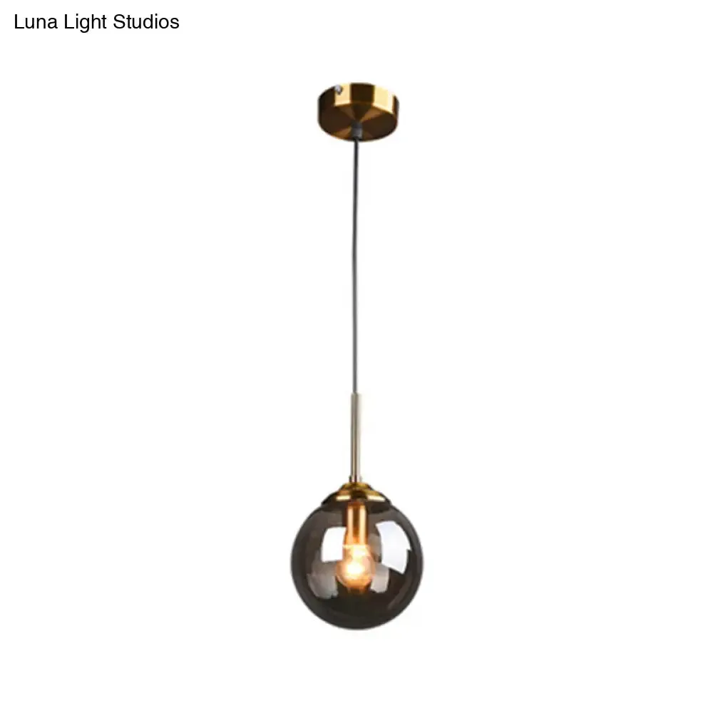 Minimalist Glass Sphere Pendant Light Fixture for Modern Indoor Ceiling Lighting