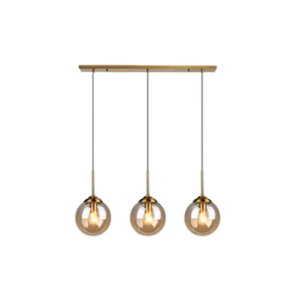 Minimalist Glass Sphere Pendant Light Fixture for Modern Indoor Ceiling Lighting