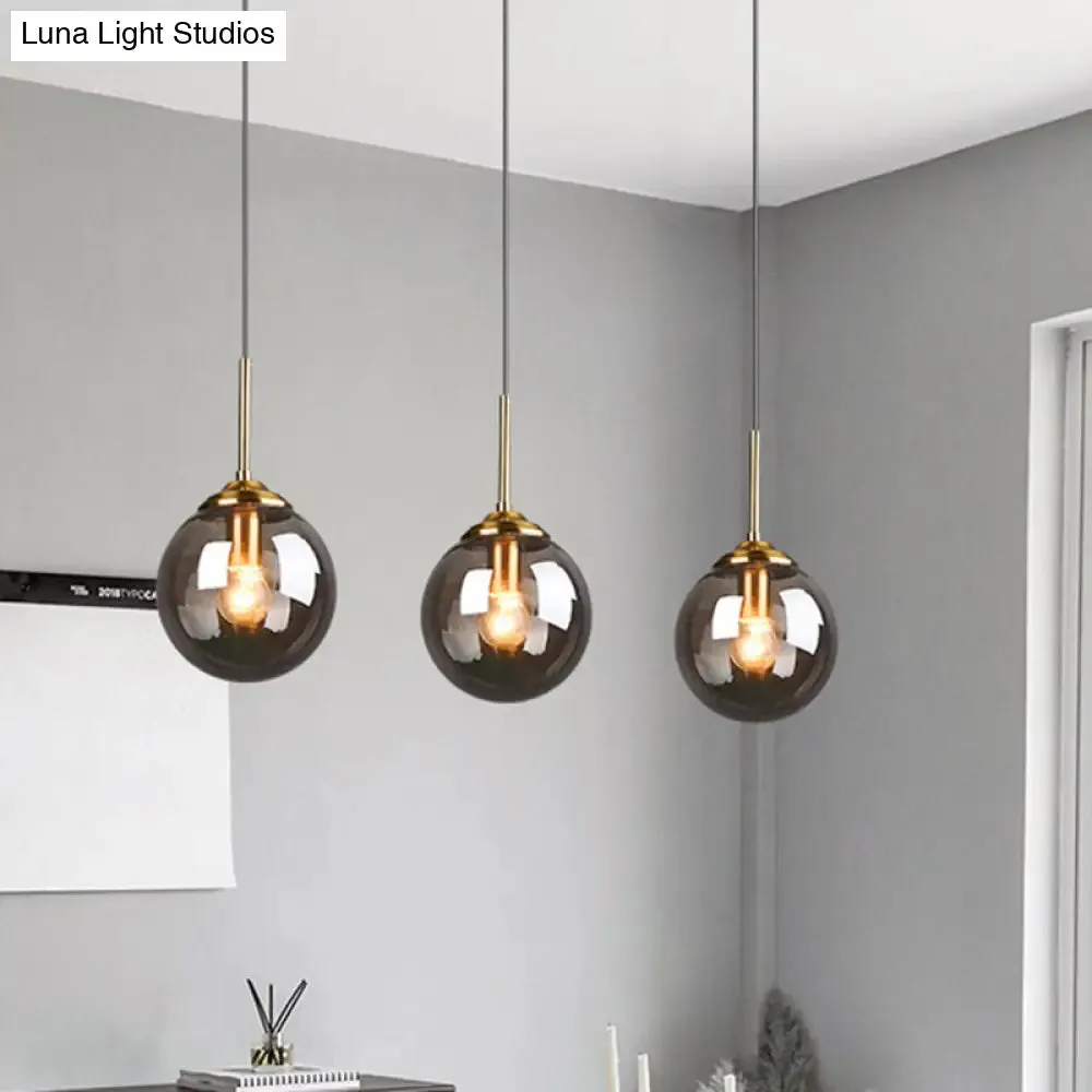 Minimalist Glass Sphere Pendant Light Fixture for Modern Indoor Ceiling Lighting