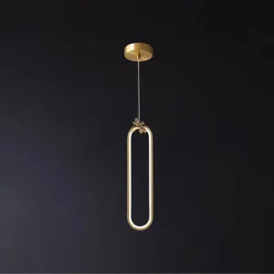 Modern Small Bronze LED Pendant Light with Creative Ceiling Design