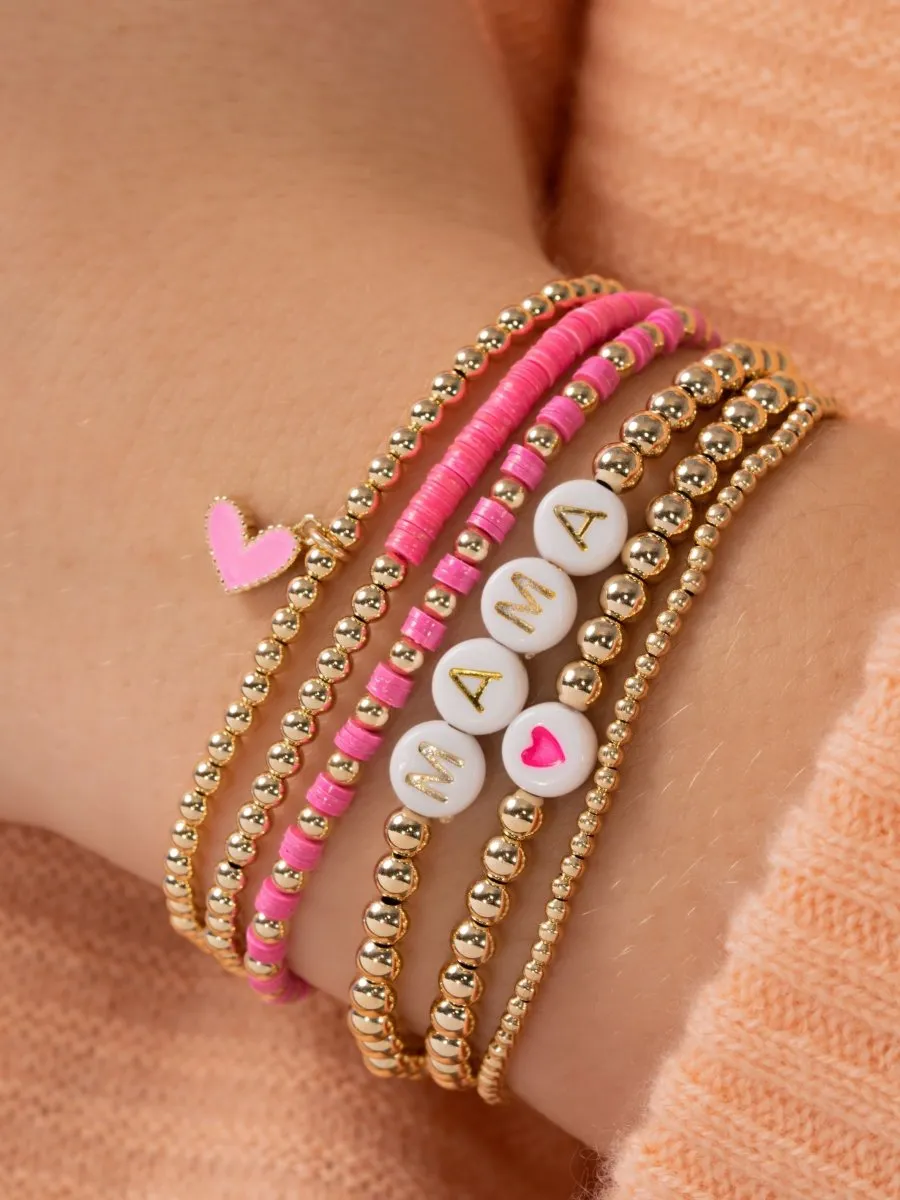 Mommy   Me Matching Heart Bracelet Set