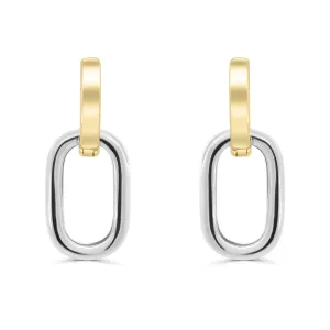 Nina Two tone Hoop Earrings