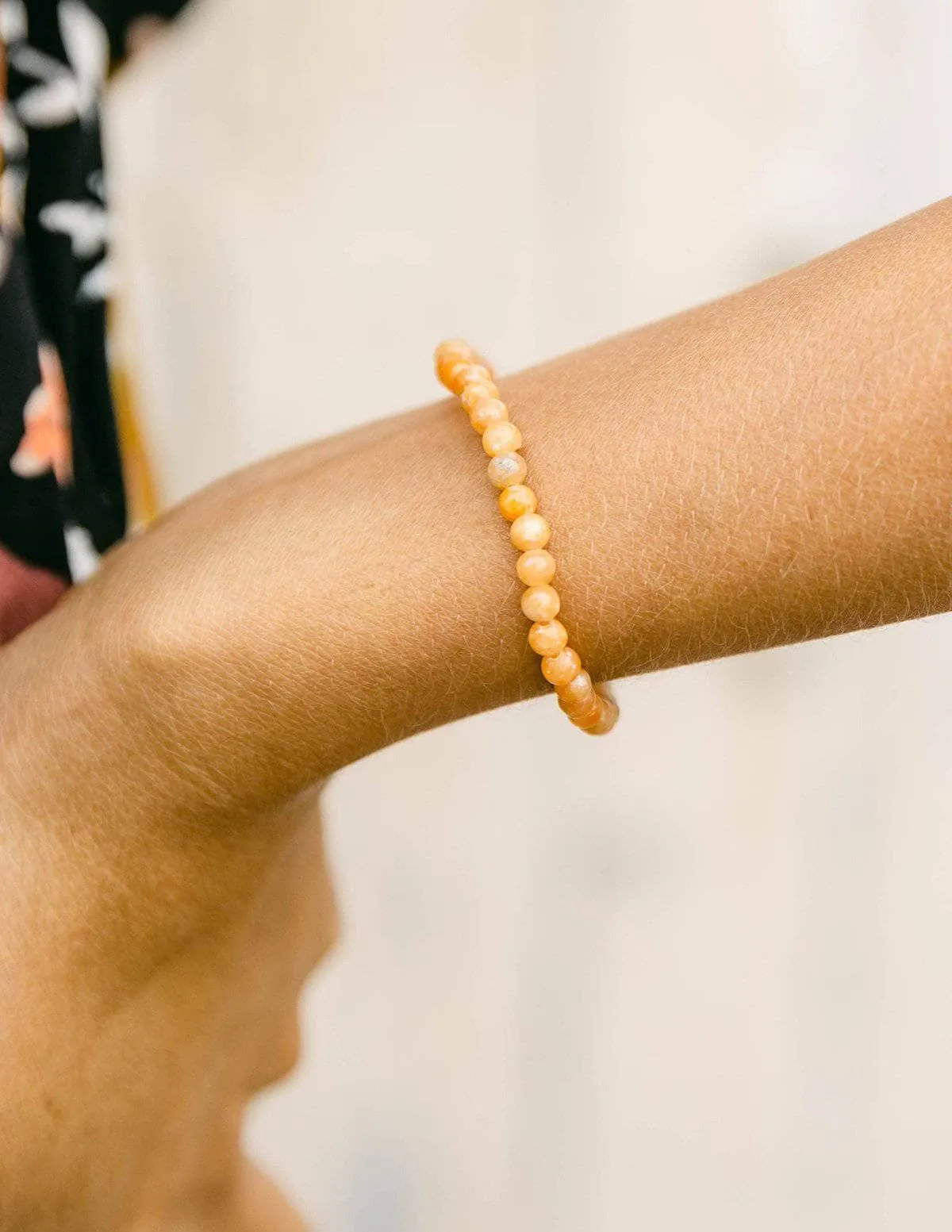 Orange Calcite Mini Gemstone Bracelet