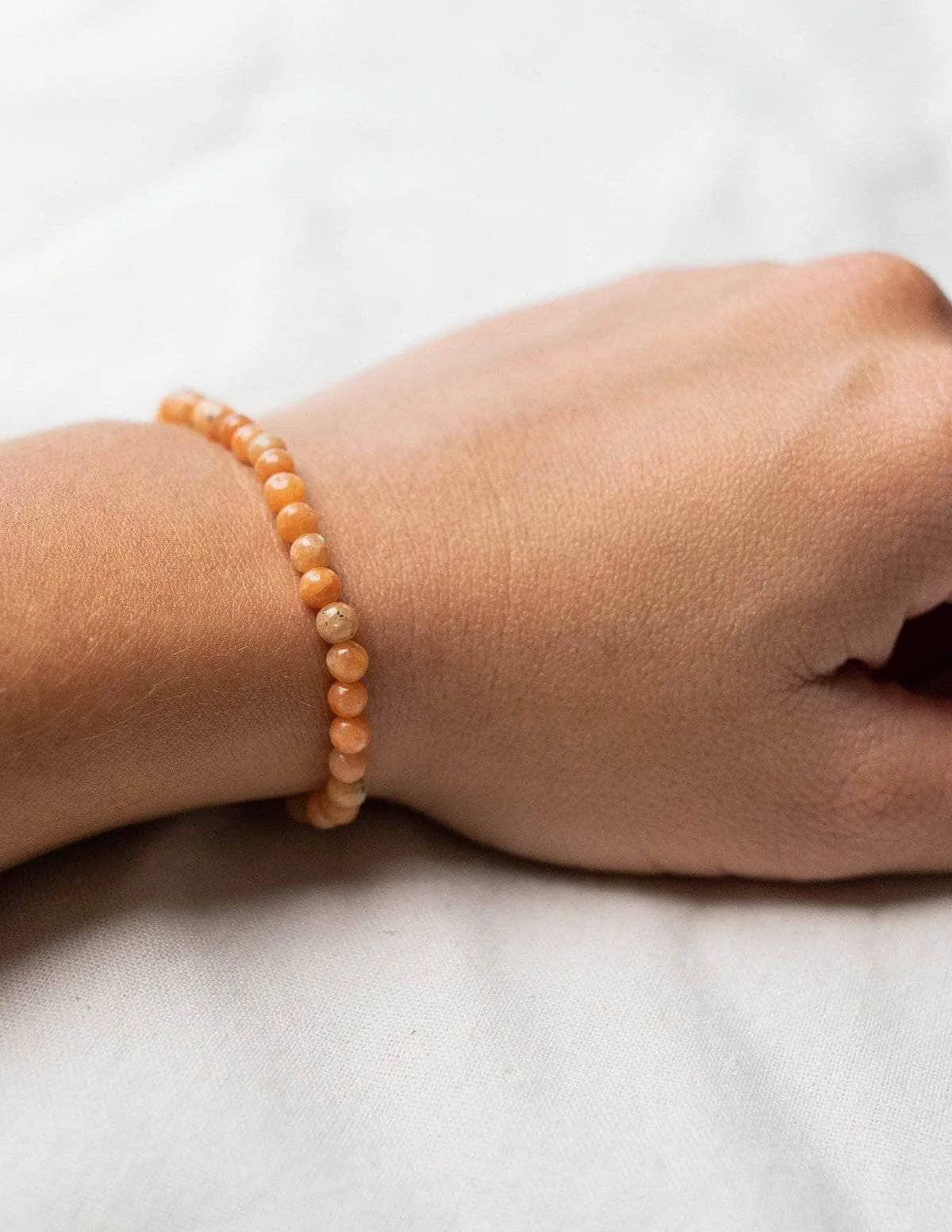 Orange Calcite Mini Gemstone Bracelet