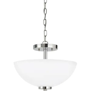 Oslo Two Light Semi-Flush Convertible Pendant