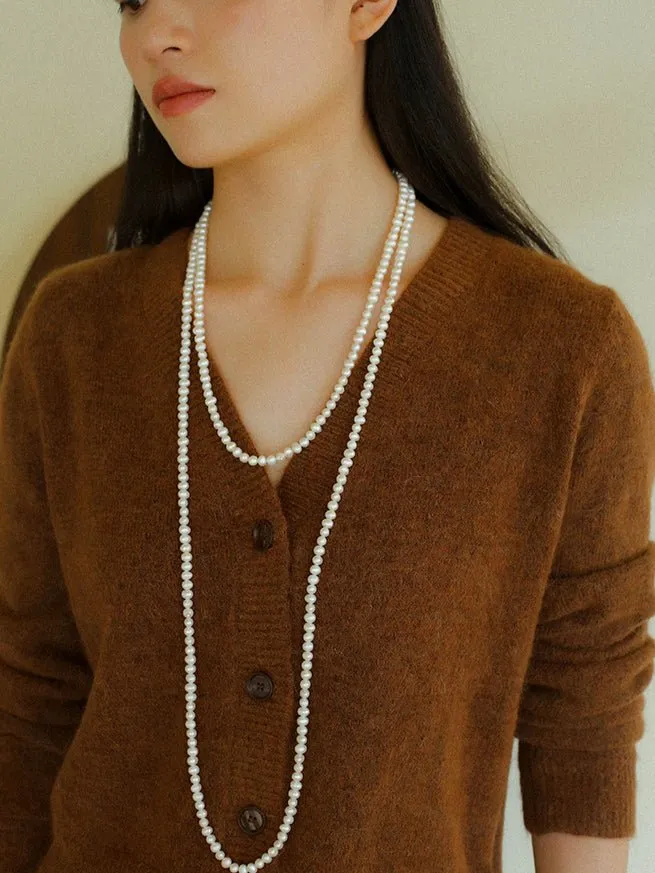 Oval Freshwater Pearl Longs Necklace