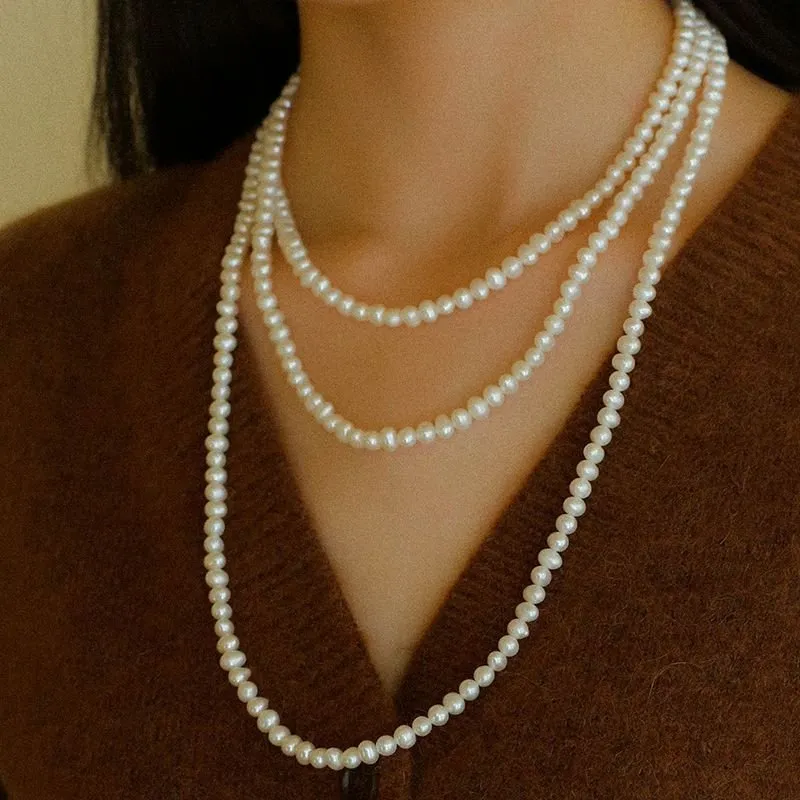 Oval Freshwater Pearl Longs Necklace