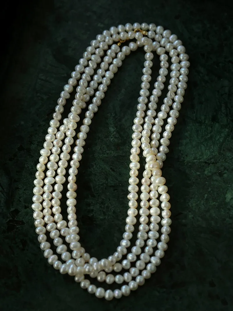 Oval Freshwater Pearl Longs Necklace