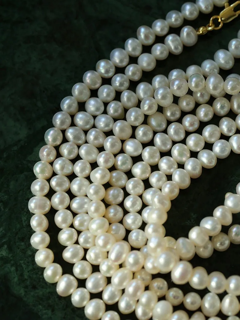 Oval Freshwater Pearl Longs Necklace