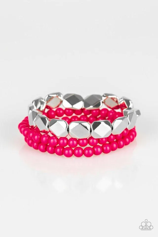 Paparazzi Bracelet ~ Fiesta Flavor - Pink