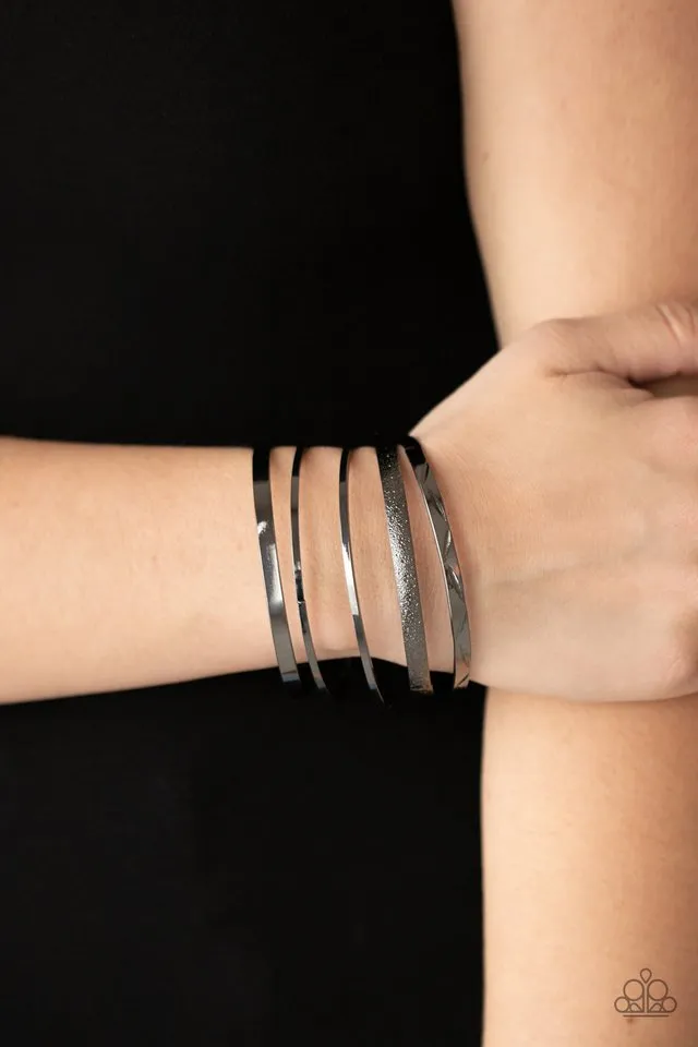 Paparazzi Bracelet ~ Stackable Style - Black