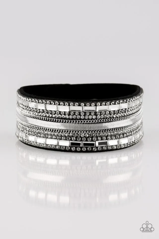 Paparazzi Bracelet ~ Teasingly Tomboy - Black