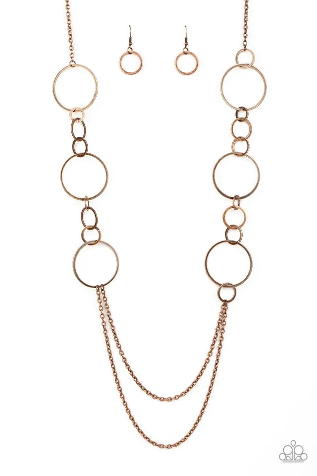 Paparazzi Necklace ~ Basic Babe - Copper