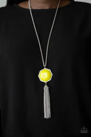 Paparazzi Necklace ~ Prismatically Polygon - Yellow