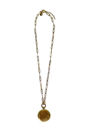 Paperclip Layering Charm Necklace - Gold