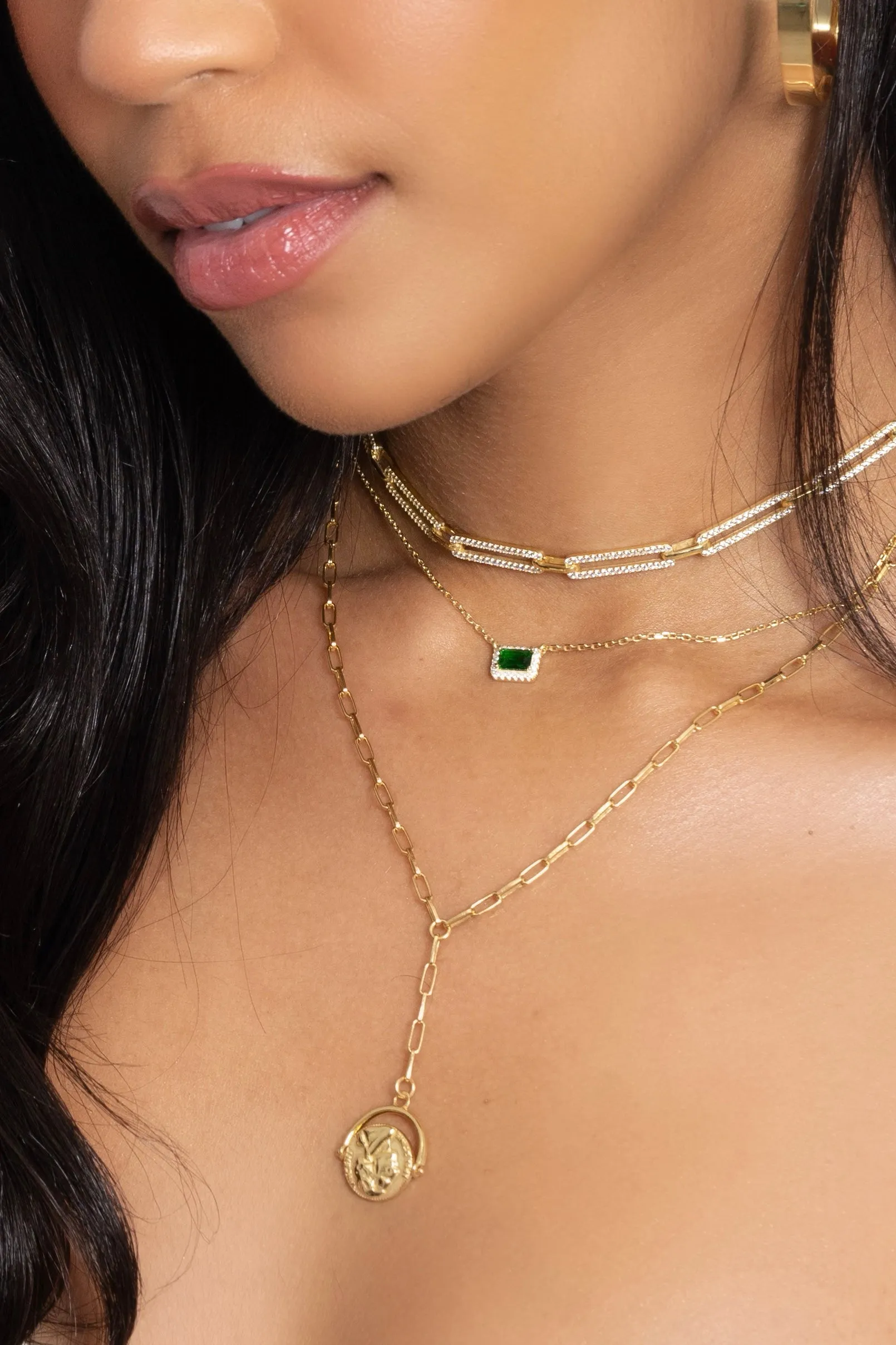 Pavé Oval Link Choker Necklace