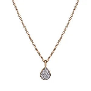 Pavé Peardrop Necklace - Diamond