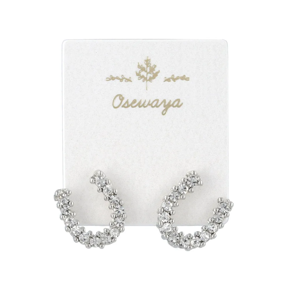 Pave Horseshoe Earrings