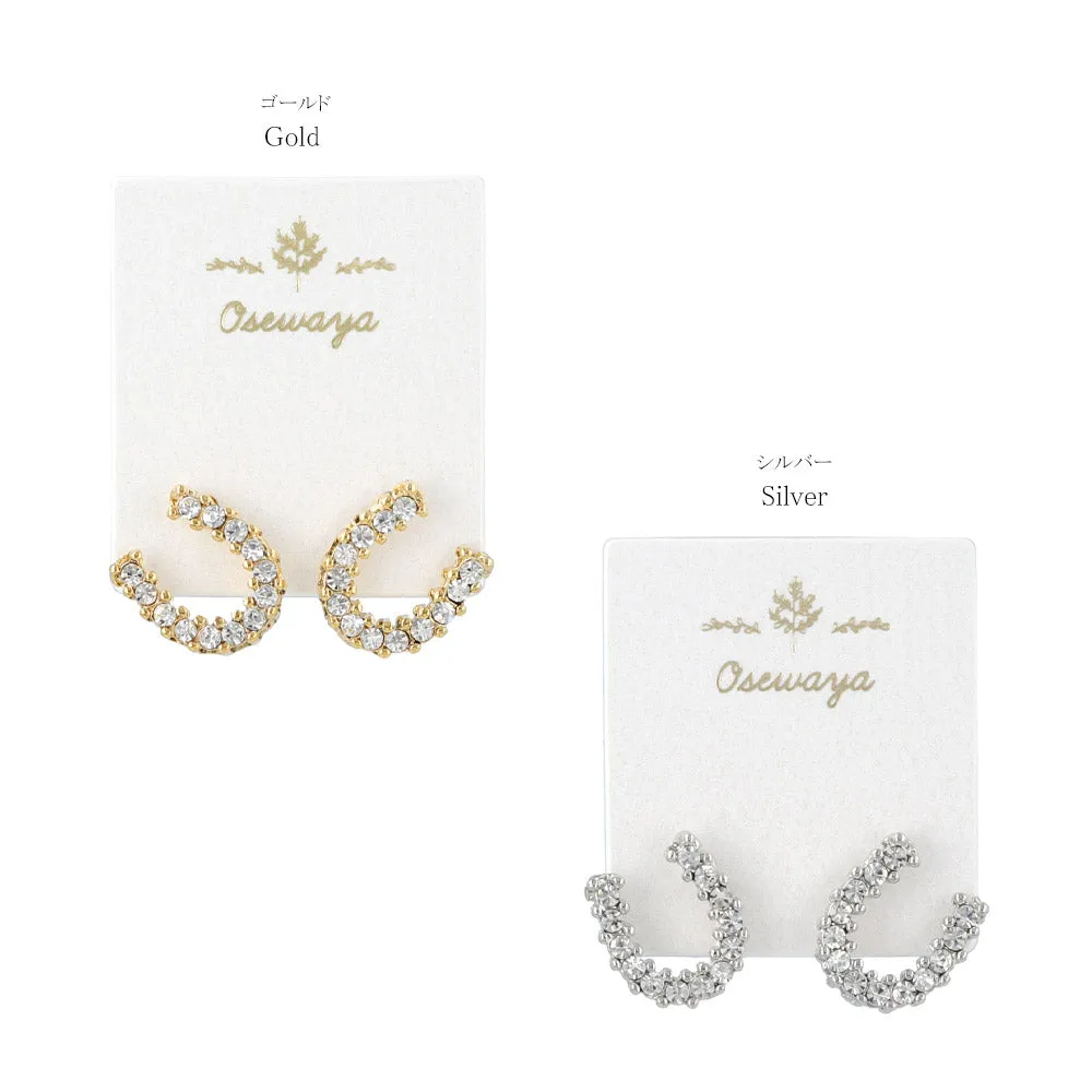 Pave Horseshoe Earrings