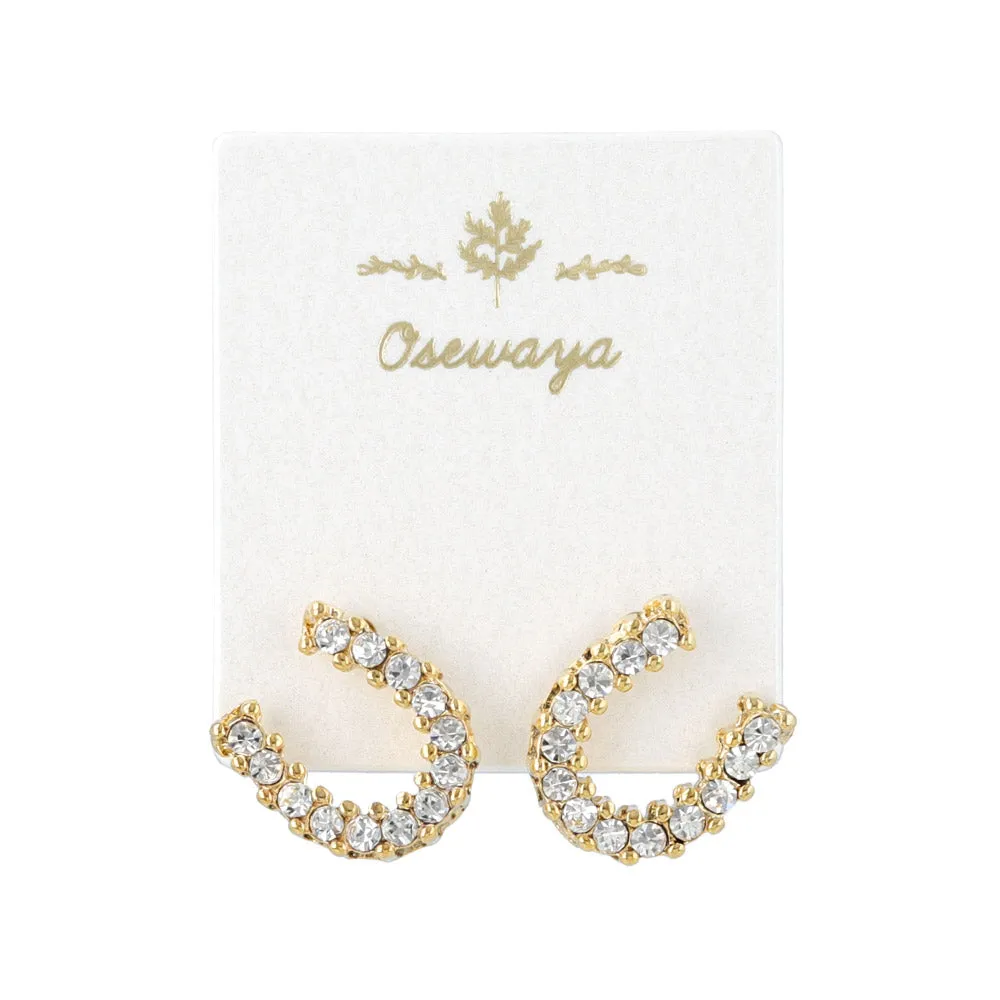 Pave Horseshoe Earrings