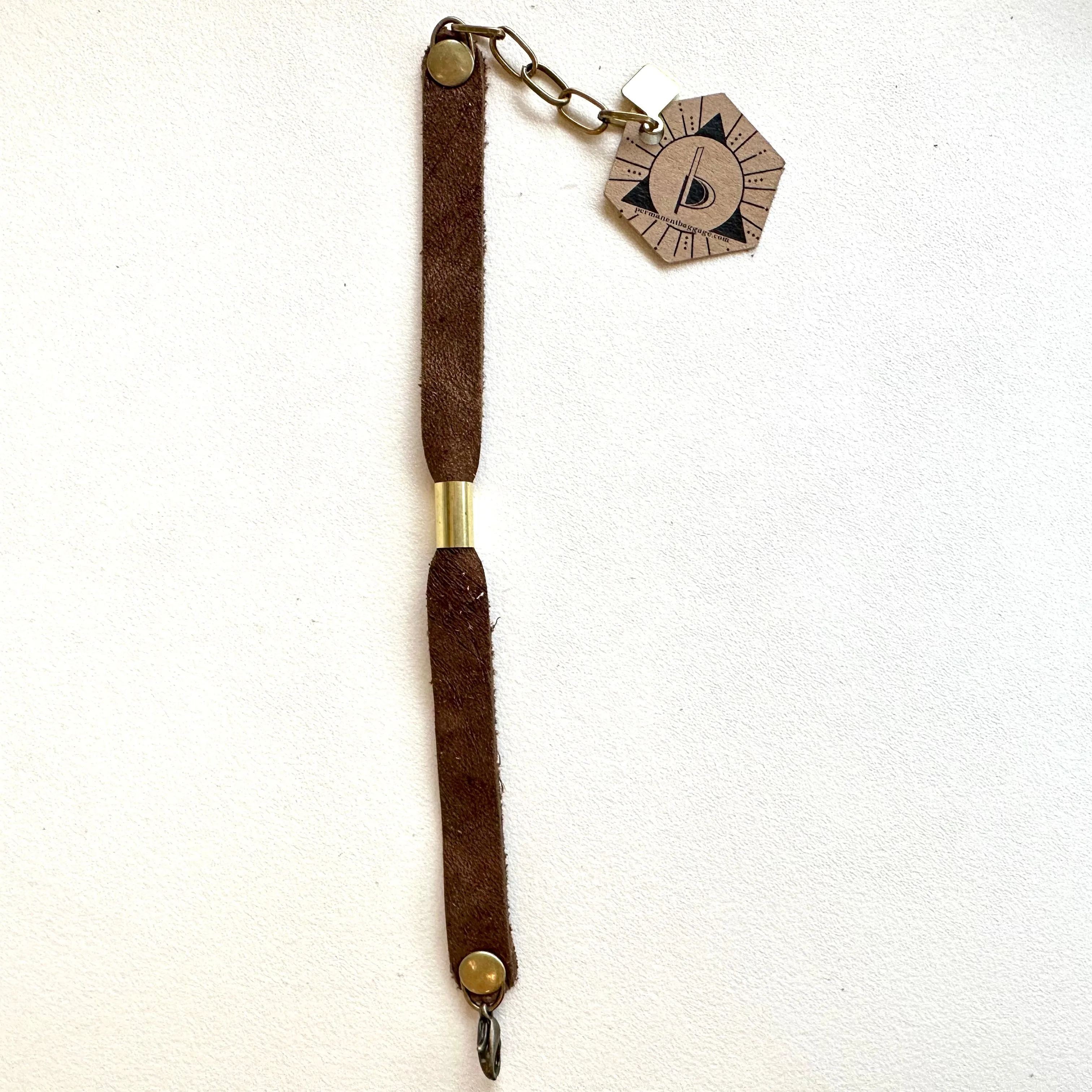 Permanent Baggage Leather Tube Bracelet