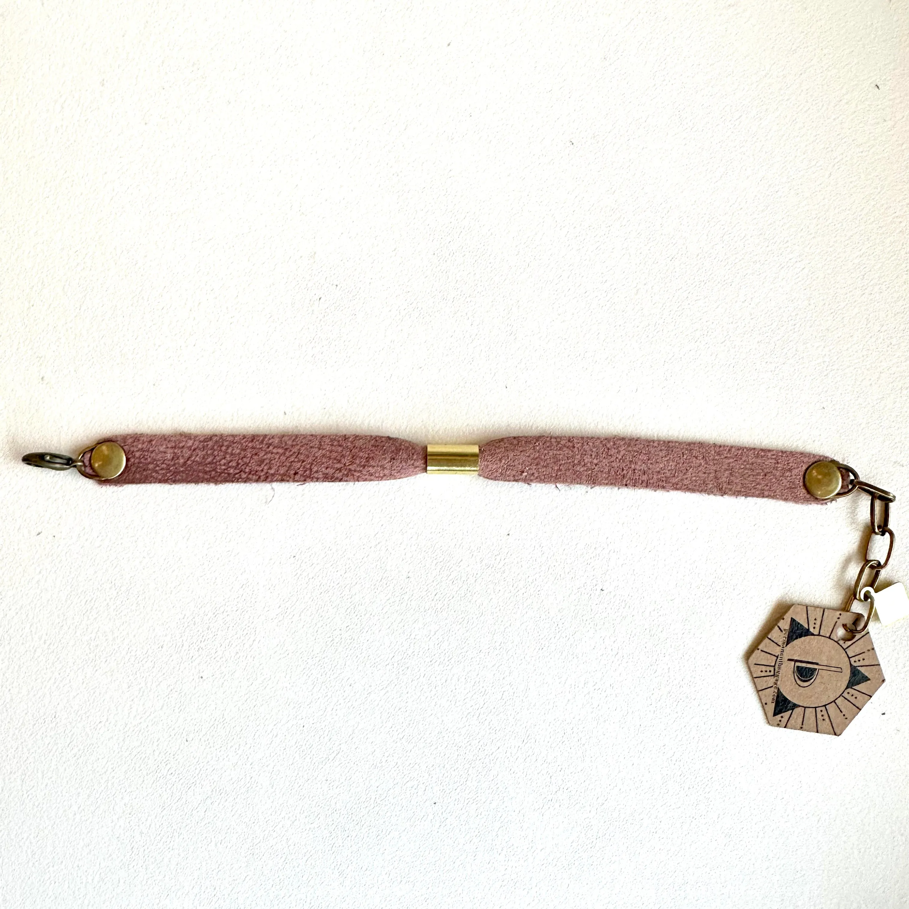 Permanent Baggage Leather Tube Bracelet