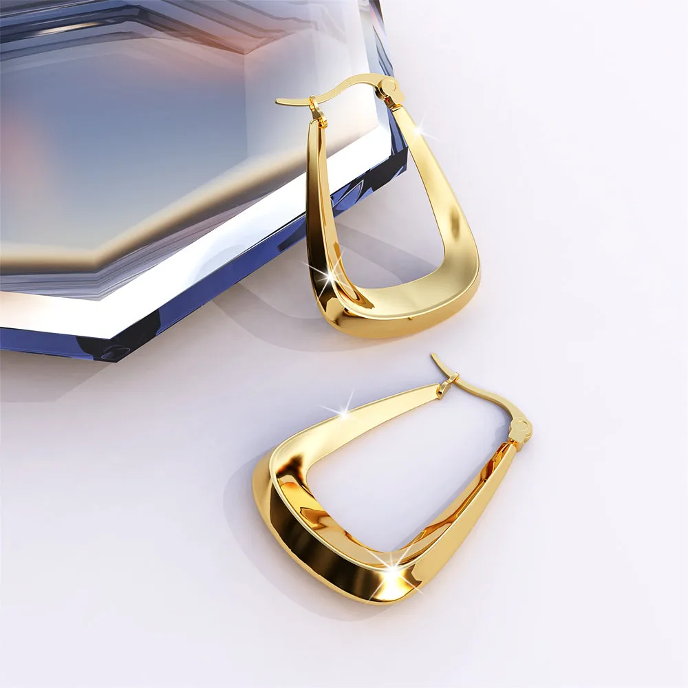 Photon Alyssa Hoop Gold Layered Earrings