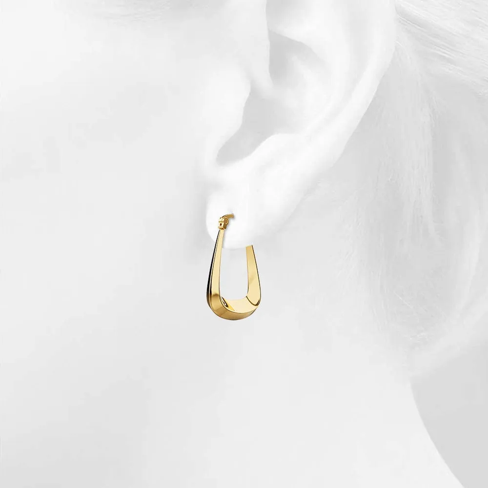 Photon Alyssa Hoop Gold Layered Earrings