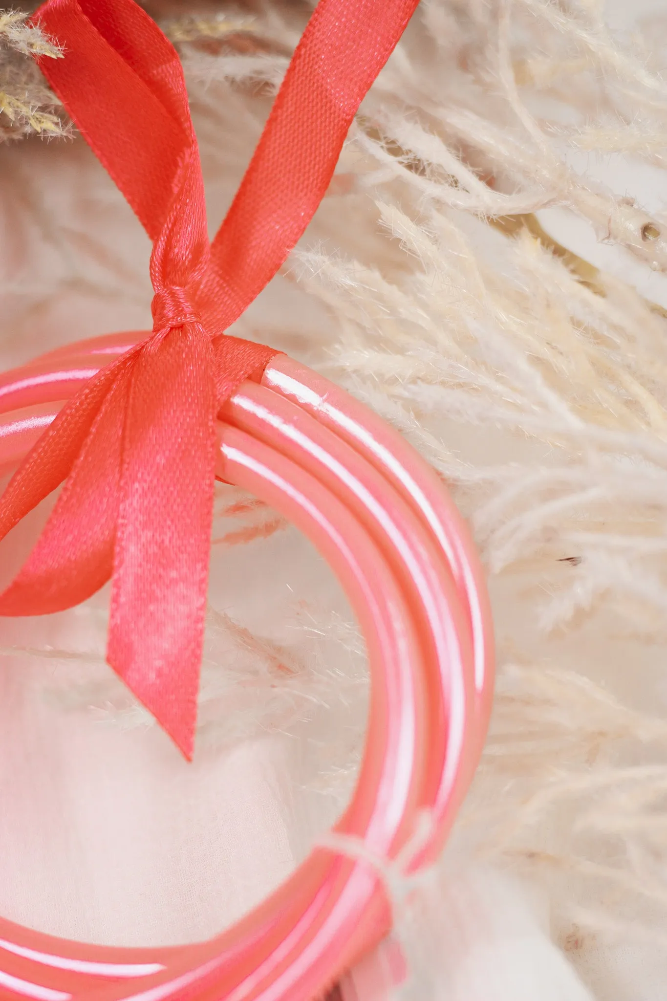 Pink Jelly Bangle Bracelet Set