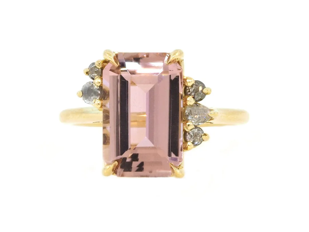 Pink Tourmaline & Diamond Ring