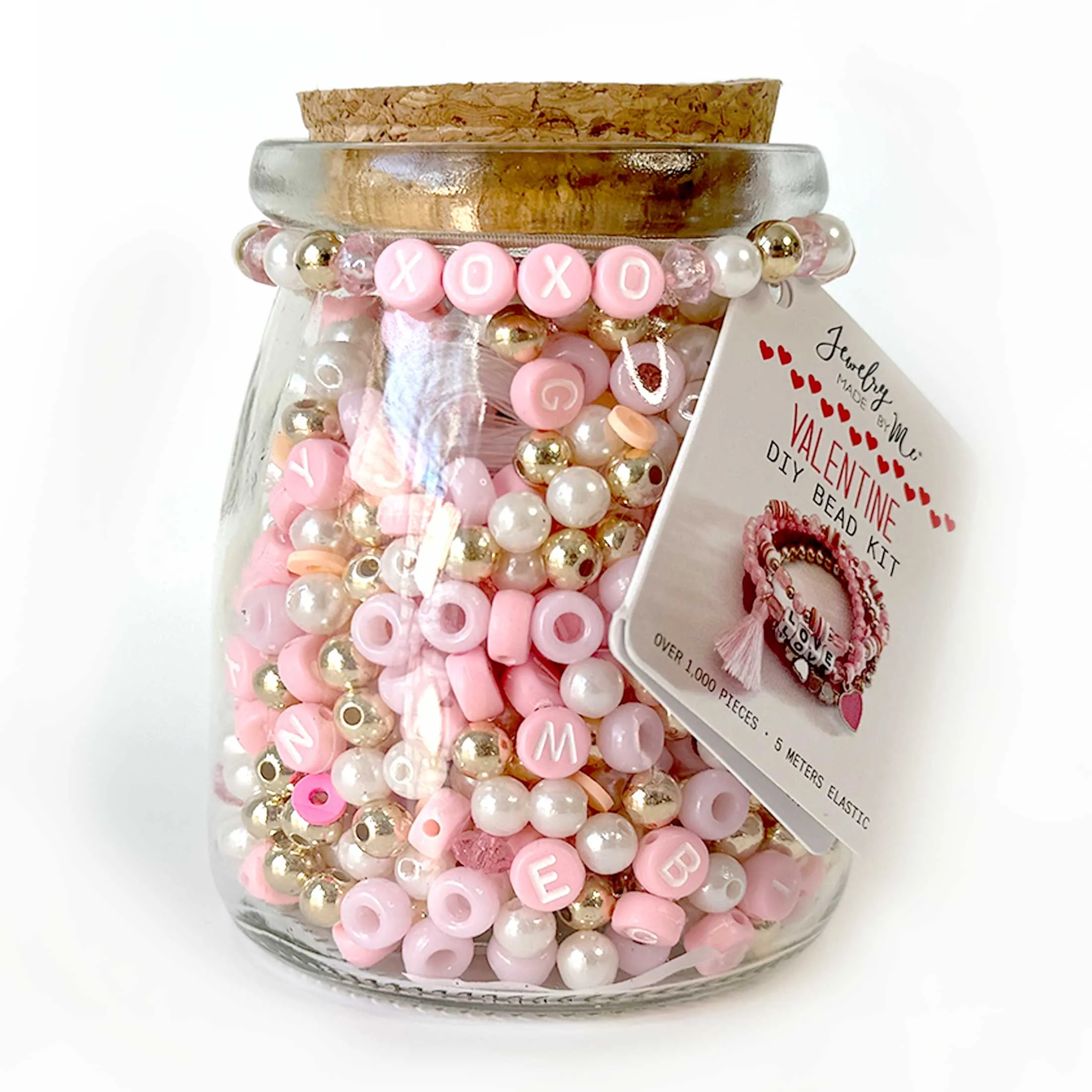 Pink XOXO Bead Jar