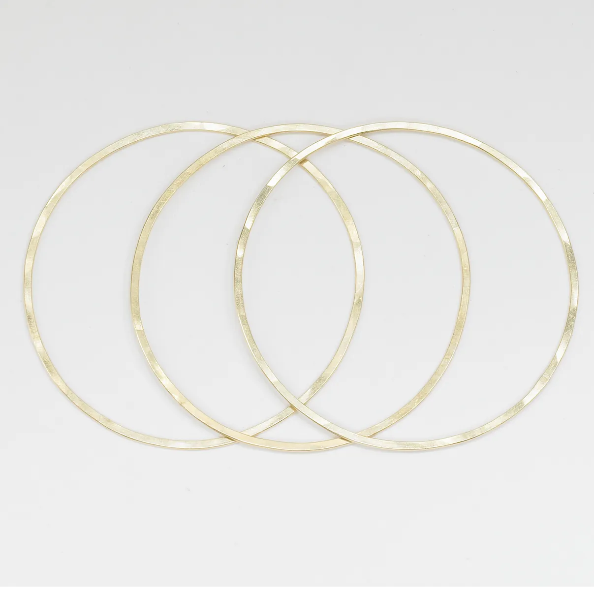 Plain Bangle - Set of Three, 19K Gold