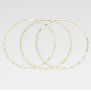 Plain Bangle - Set of Three, 19K Gold