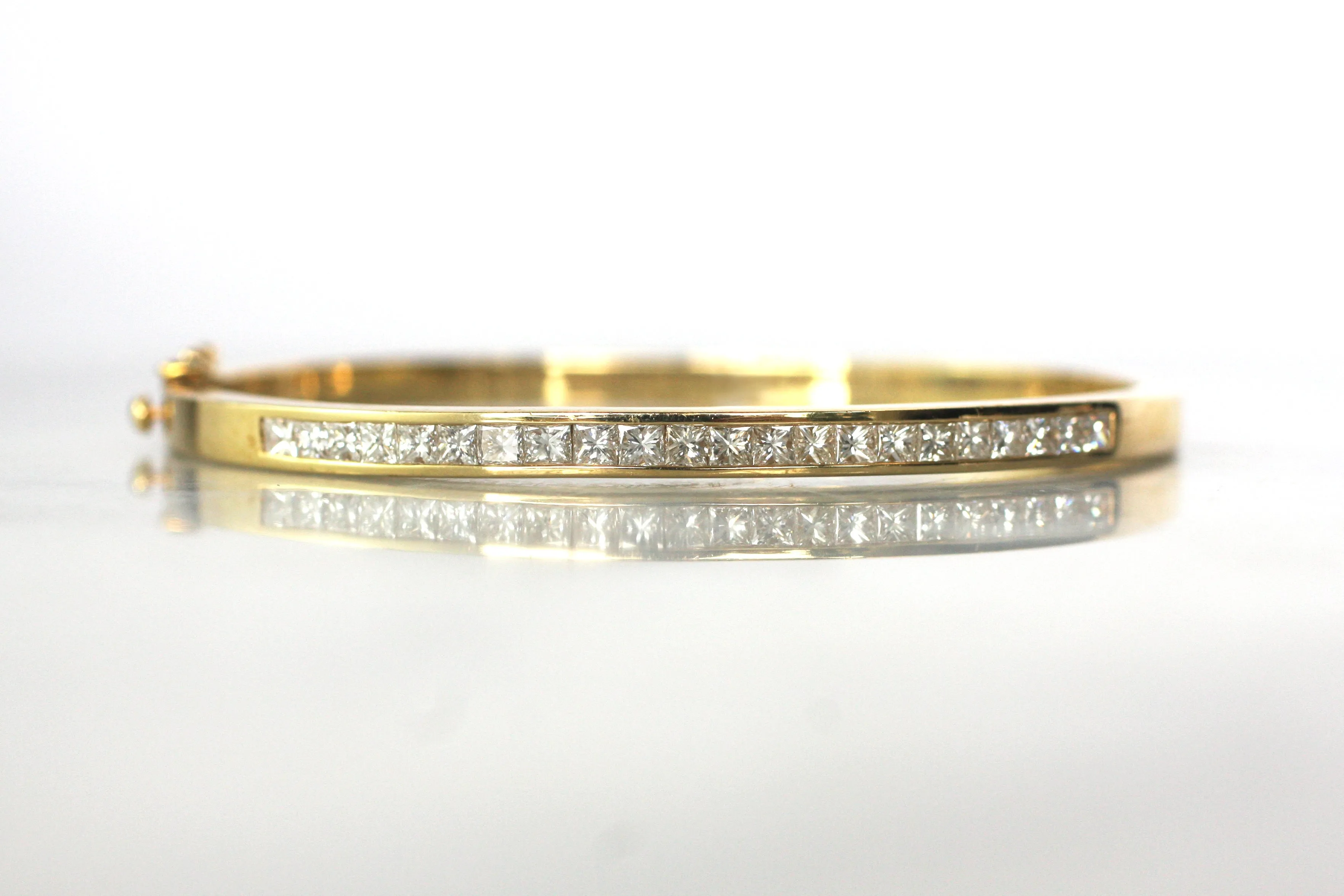 Princess Cut Diamond Bangle